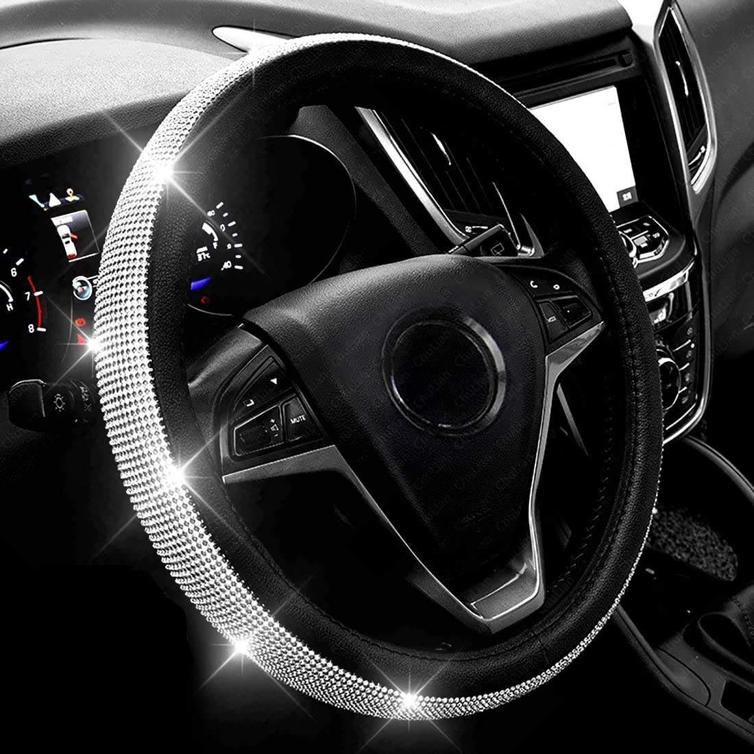 Crystal Car Steering Wheel Cover For Women Girls Cute Glitter